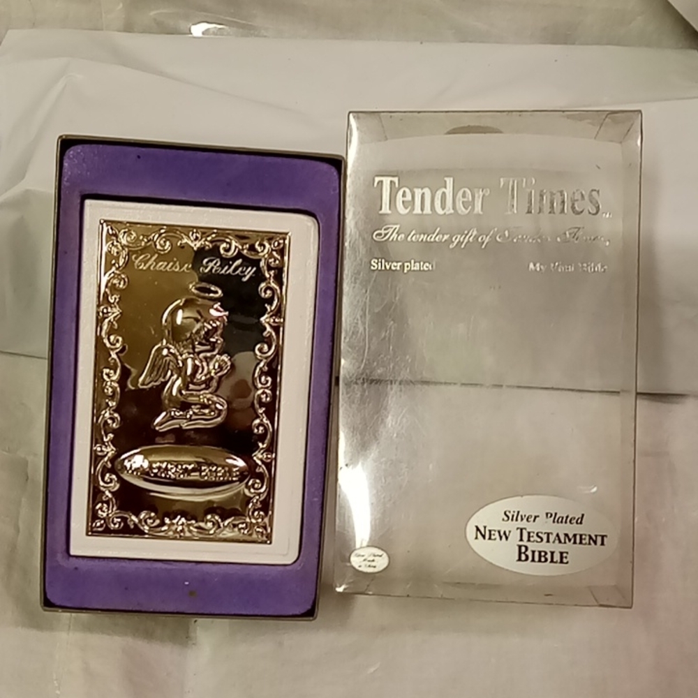 Tender Times Bible Silver Plated MY FIRS BIBLE New Testament